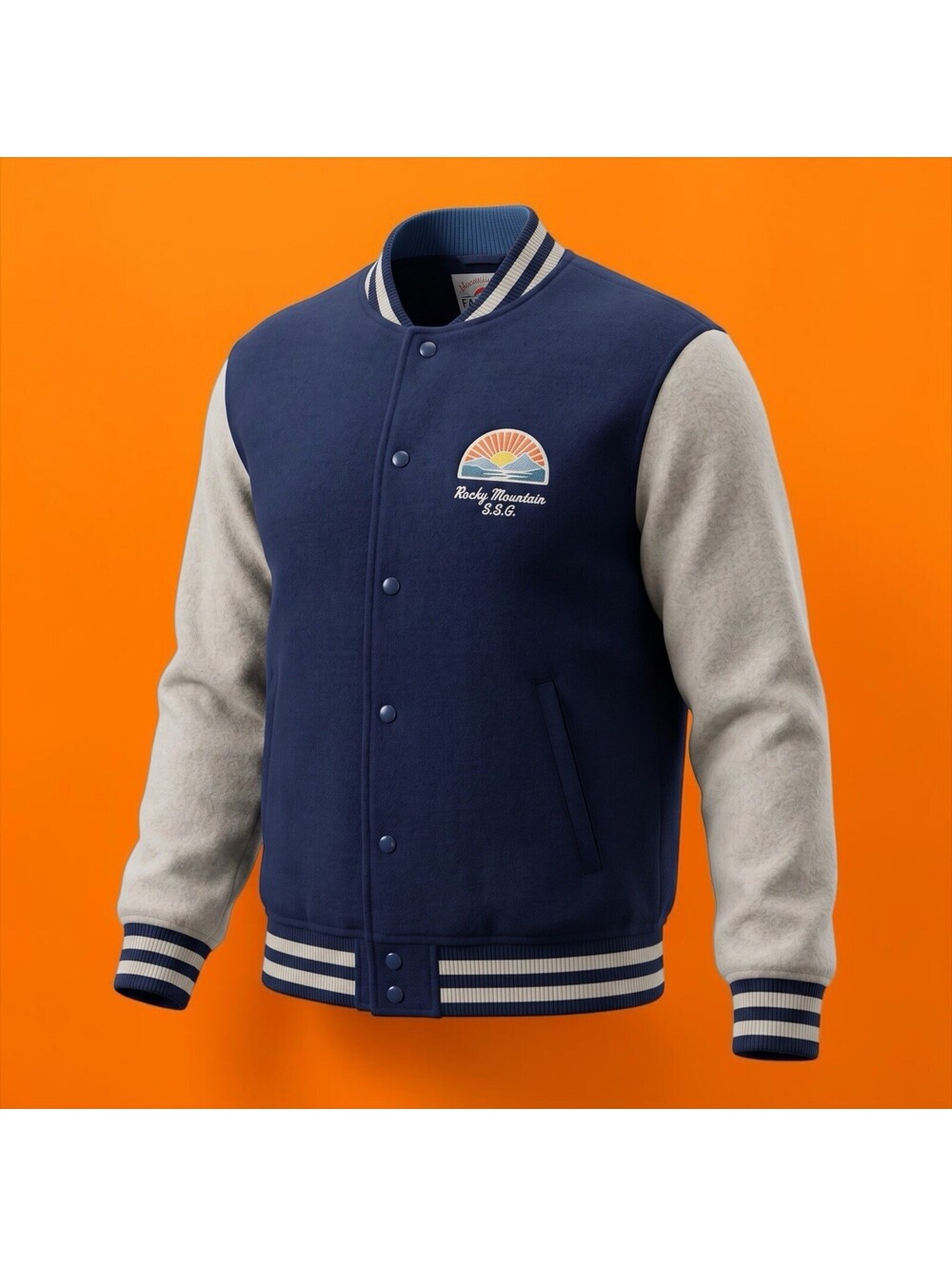 $348 Faherty Rocky Mountain Varsity Jacket Men’s Size Large